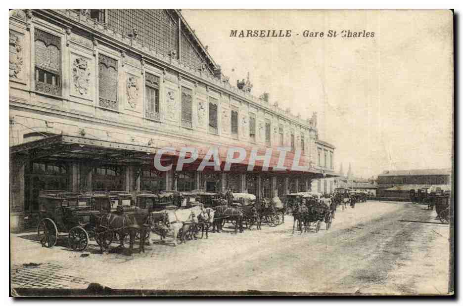 Marseille - Gare st Charles - Cheval - CPA 