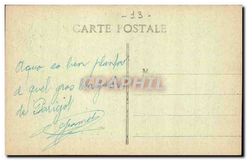CPA Le Parisien le MArseillais (folklore tennis Provence) TOP — Verso