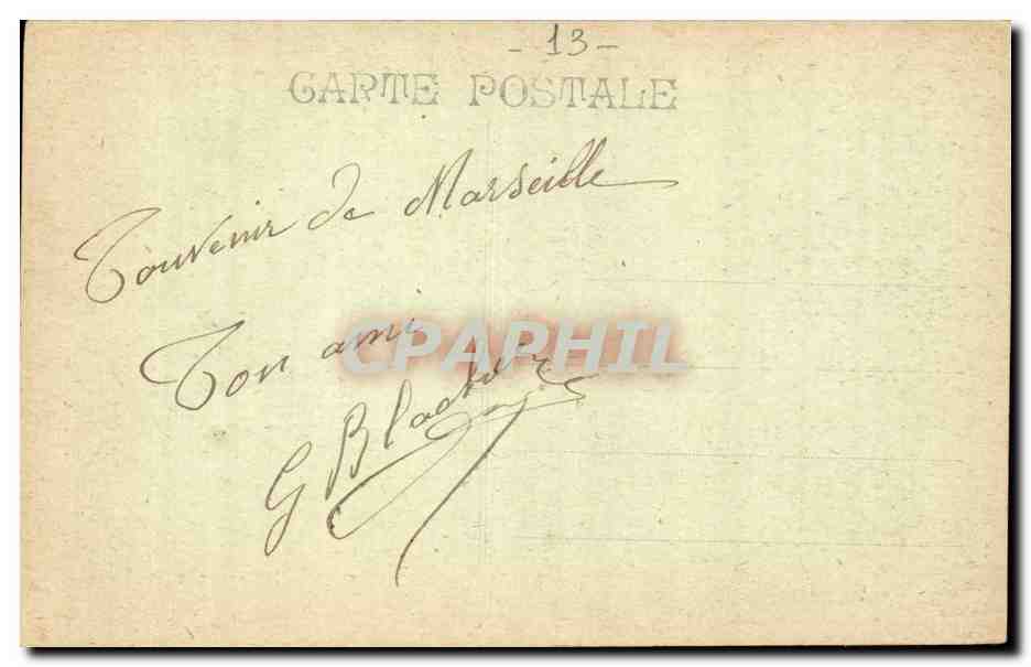 CPA oh ces Marseillais Le parisien (folklore poisson)  — Verso