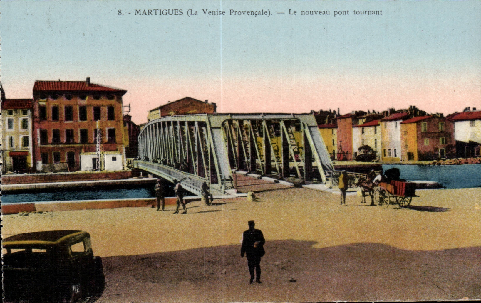 Martigues CPA Le nouveau pont tournant (la Venise provencale)