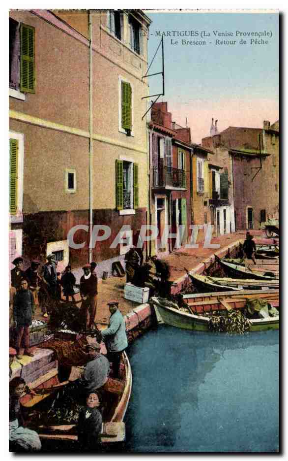 Martigues CPA Le Brecon Retour de peche (la Venise provencale)