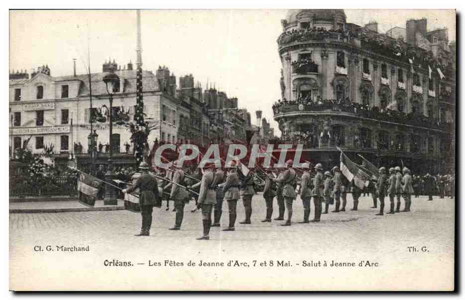 Orléans — Las Fiestas de Juana de Arco, 7 y 8 de Mayo — Saludo a Juana de Arco — Cl. G. Marchand