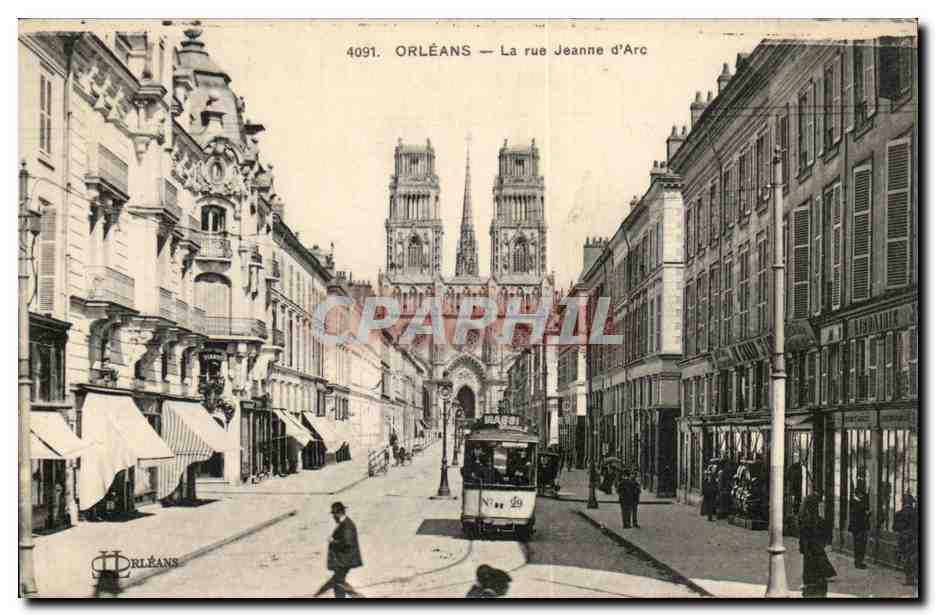 Orleans CPA La rue Jeanne d'arc