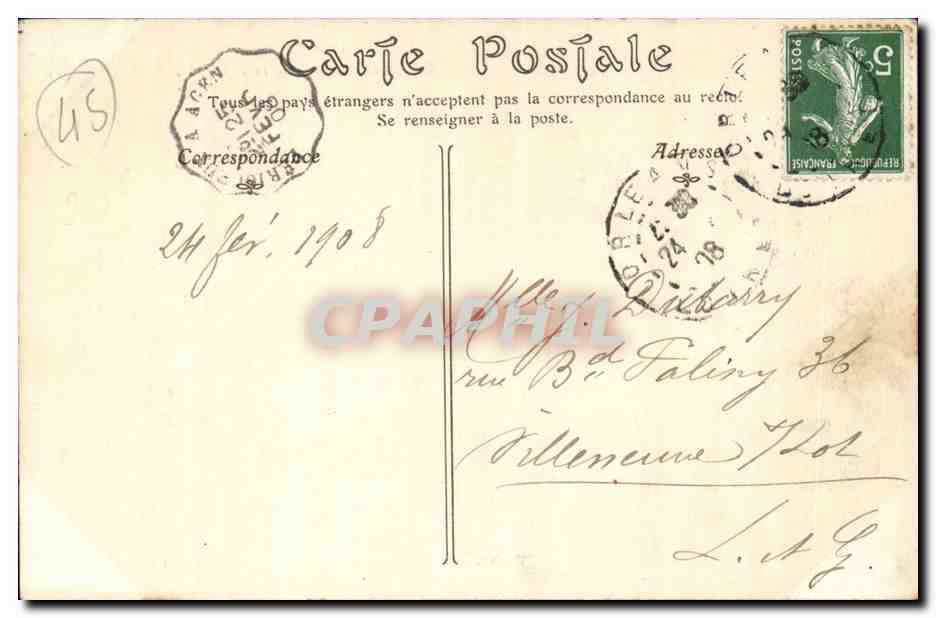 Orleans CPA Rue Bannier et rue de la Republique — Rückseite