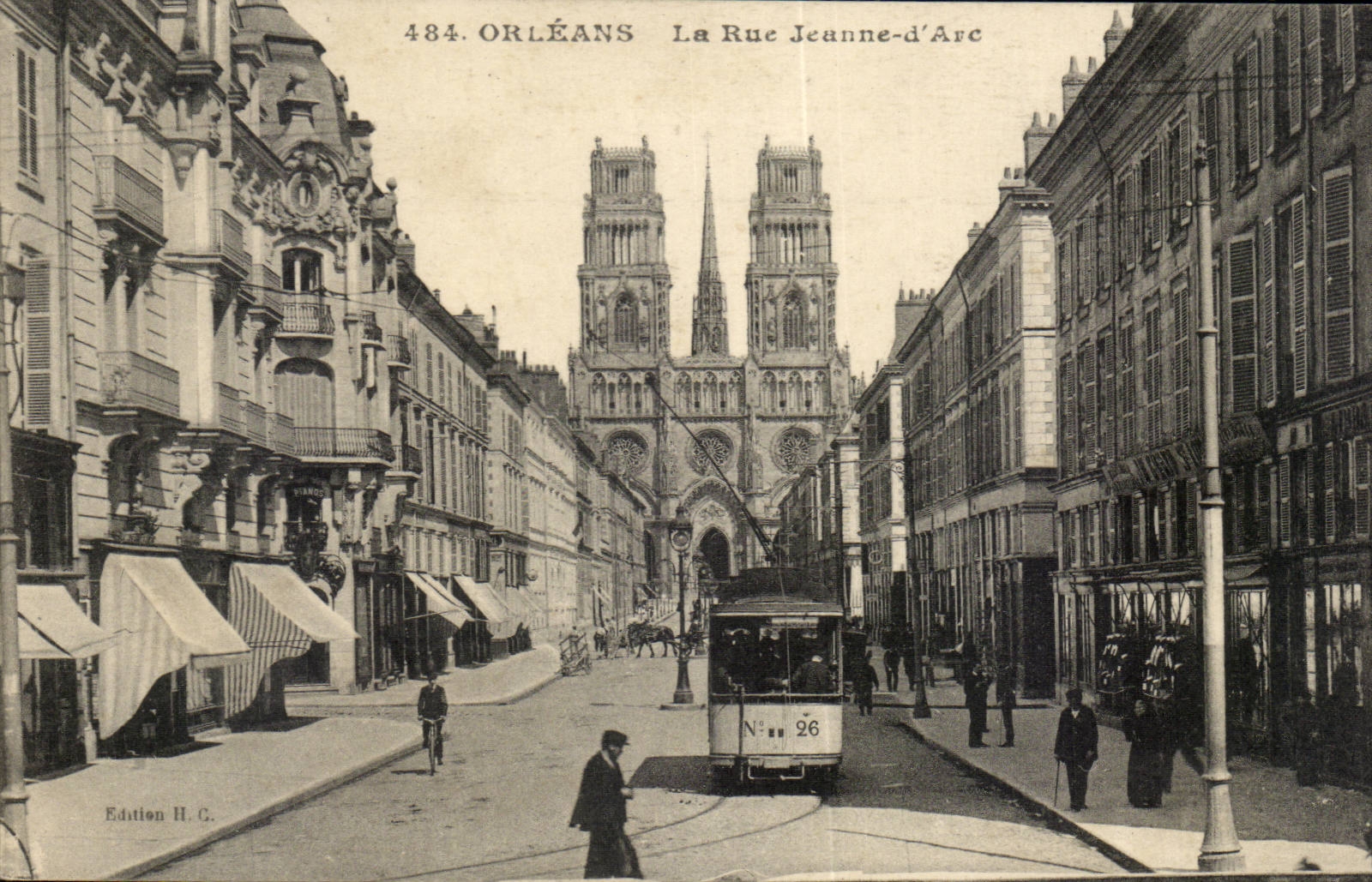 Orleans CPA La rue Jeanne d'arc