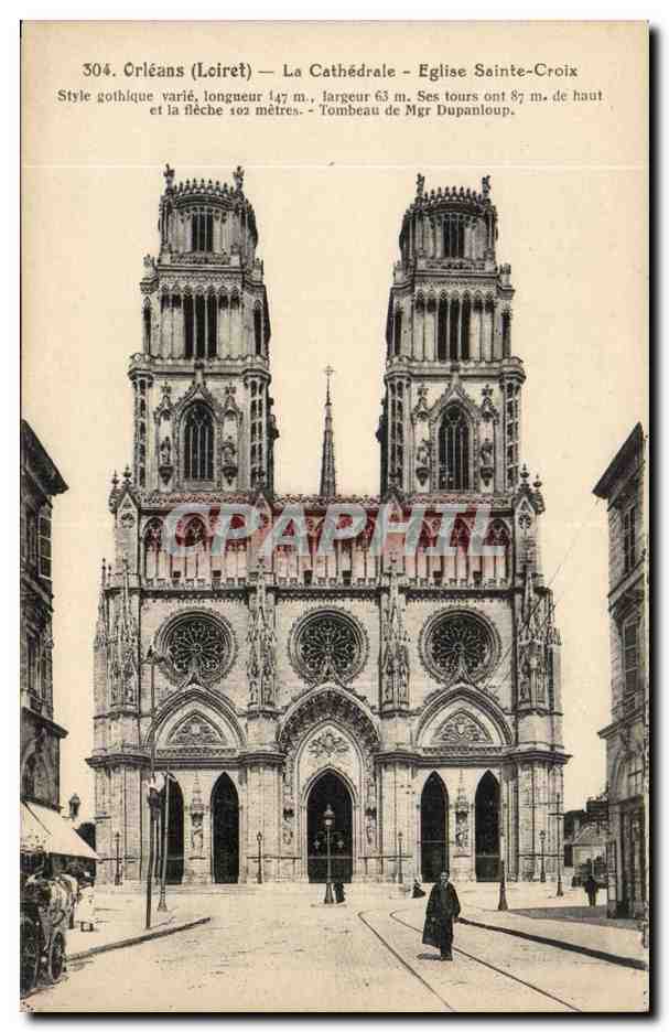 Orleans CPA la cathedrale Eglise SAine CRoix