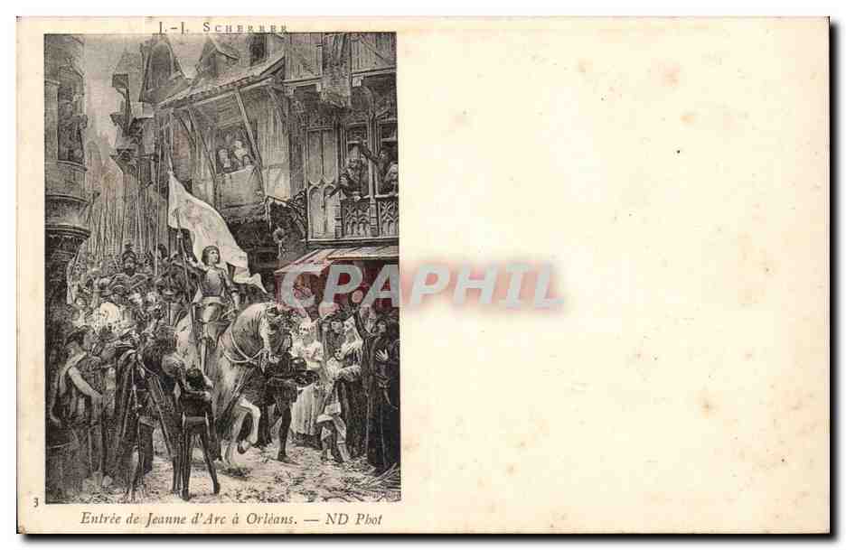 Orleans CPA Scherrer Entree de Jeanne d'Arc a Orleans 