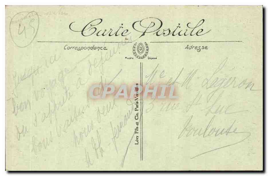 Orleans CPA Vue generale et le pont Georges V — Verso