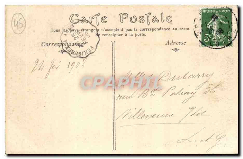 Orleans CPA Vue generale — Rückseite