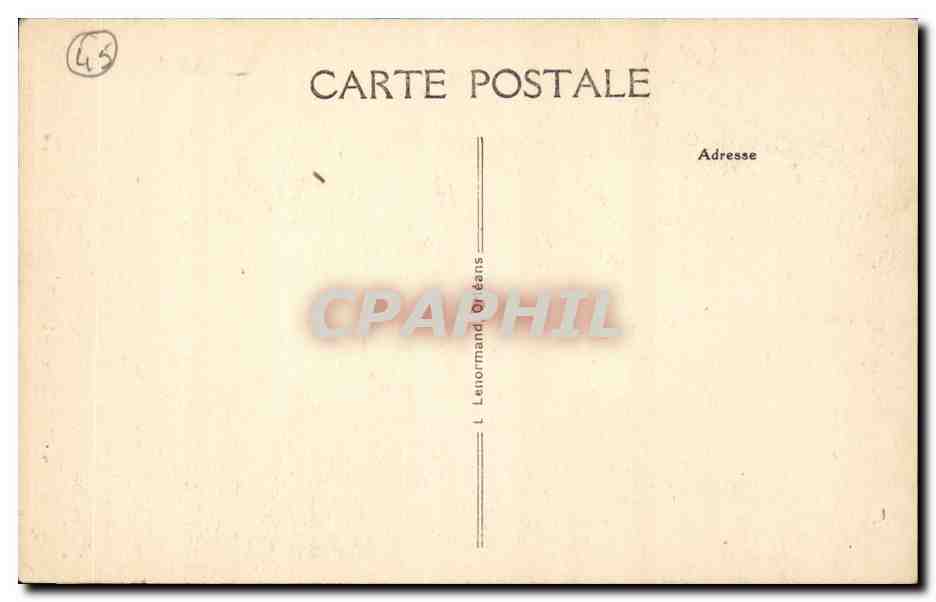 Orleans CPA une tour de la cathedrale — Verso