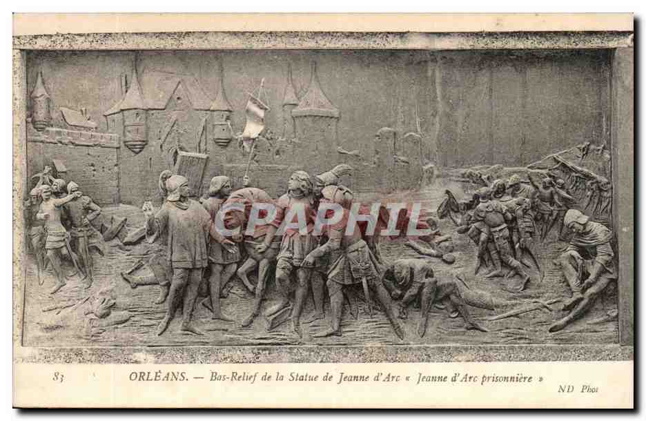 Orleans CPA Bas reliefs de la statue de Jeanne d'arc 
