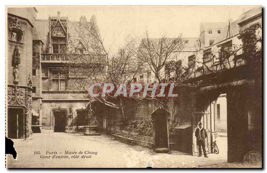 Paris — Musée de Cluny — Cour d'entrée, côté droit