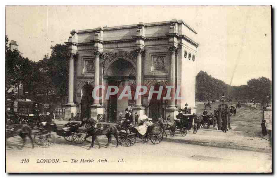 Angleterre - England - Londo - The Marble Arch - Horse Drawn Carriages - very attractive card-- CPA 