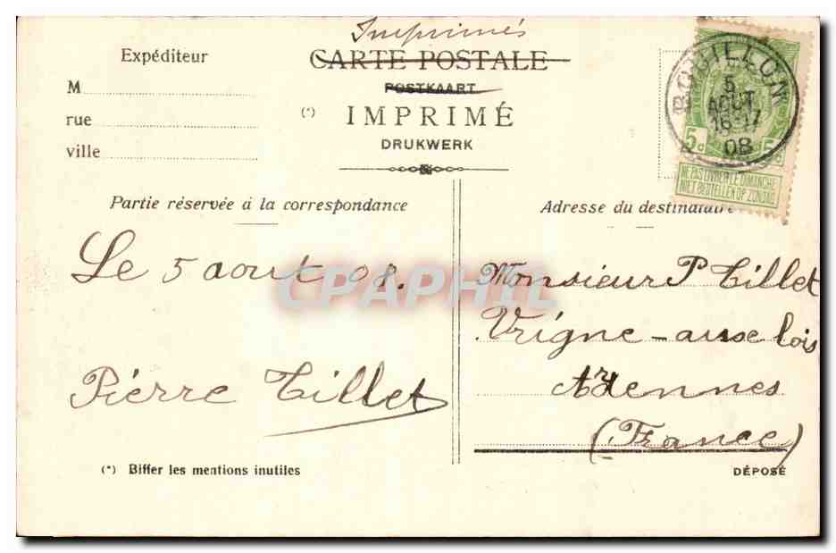 Boeufs - Attelage conduit par un Trappiste - beautiful card - cows -- CPA  — Rückseite