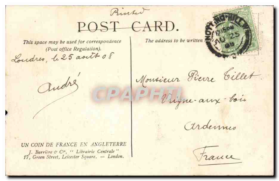 Angleterre - England - London - Victoria Embankment -- CPA  — Rückseite