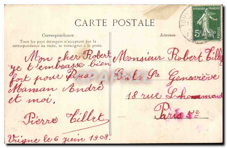Sedan - Avenue Crussy -- CPA  — Rückseite