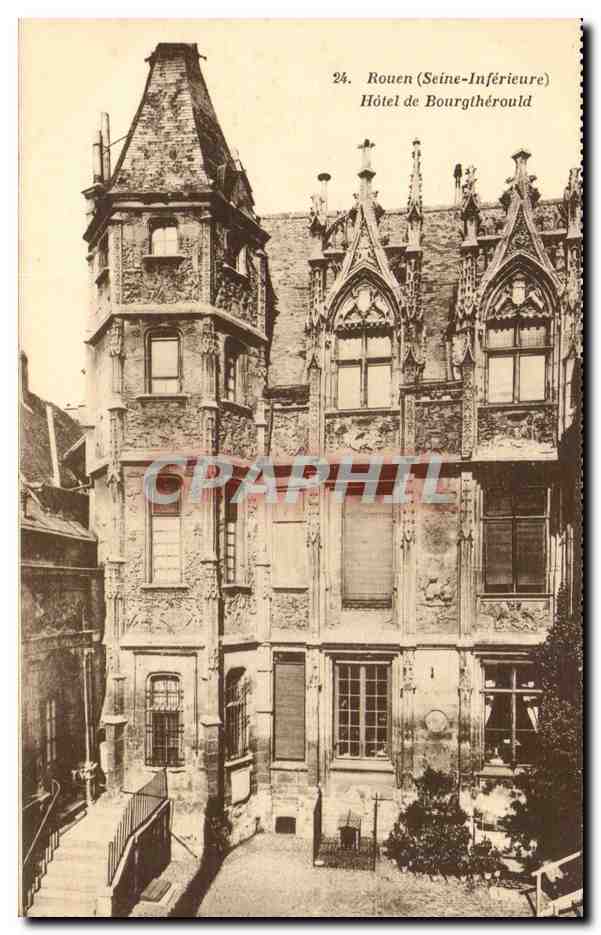Rouen - Hotel de Bourgtherould - CPA 