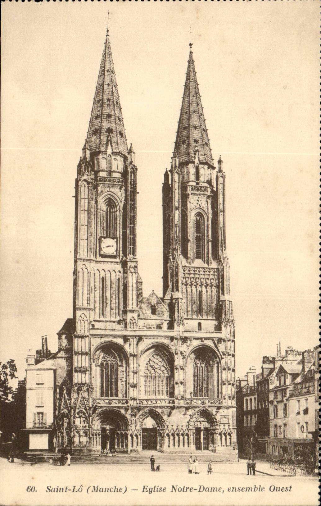 saint Lo - Eglise Notre Dame ensemble Ouest - CPA 
