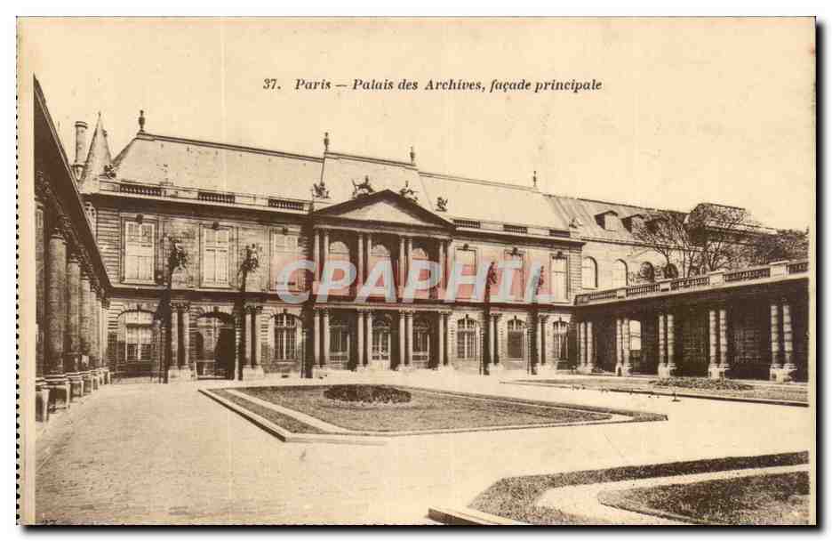 Paris - 8 - Palais des Archives- CPA 
