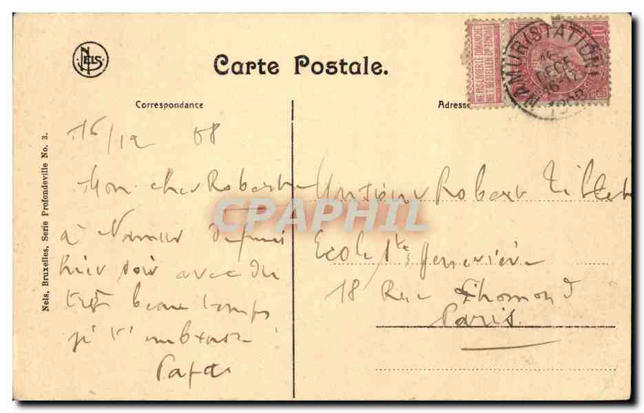 Belgique - Belgien - Belgium Profondeville - Les Rochers de Fresnes CPA  — Back