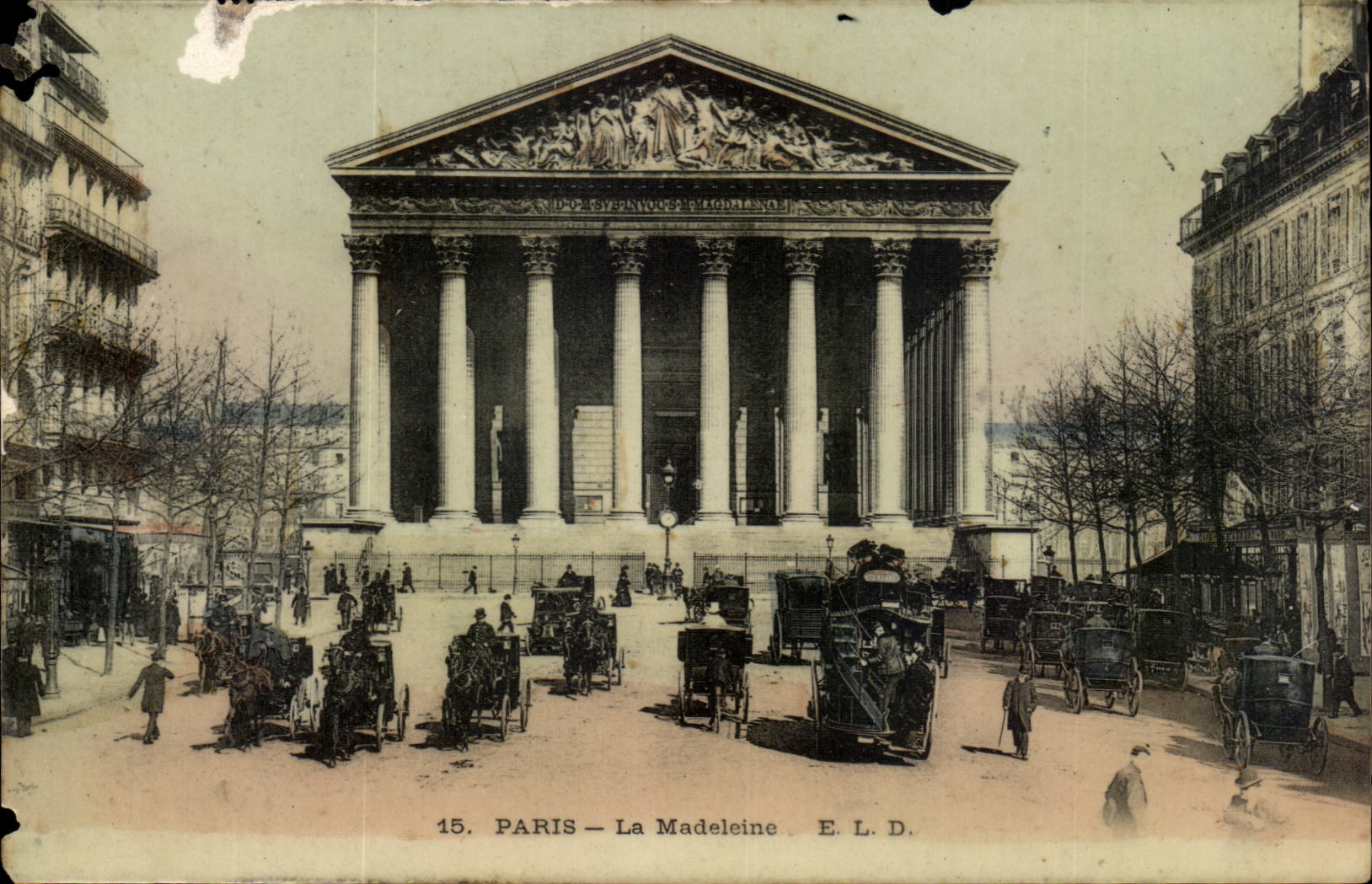 Paris - 8 - La Madeleine - cheval - CPA 