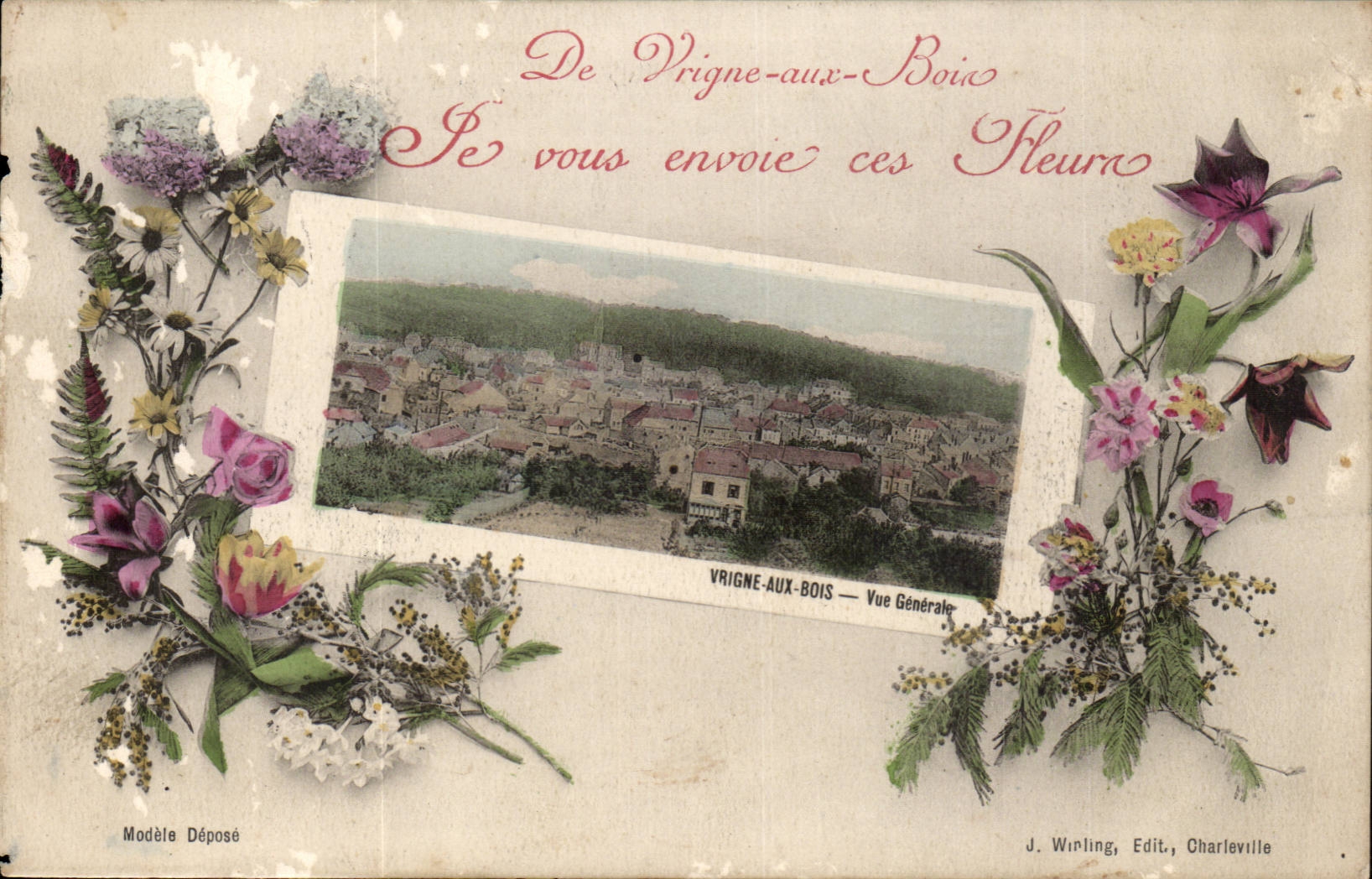 Vrigne-aux-Bois — Vue Générale — J. Winling, Edit., Charleville