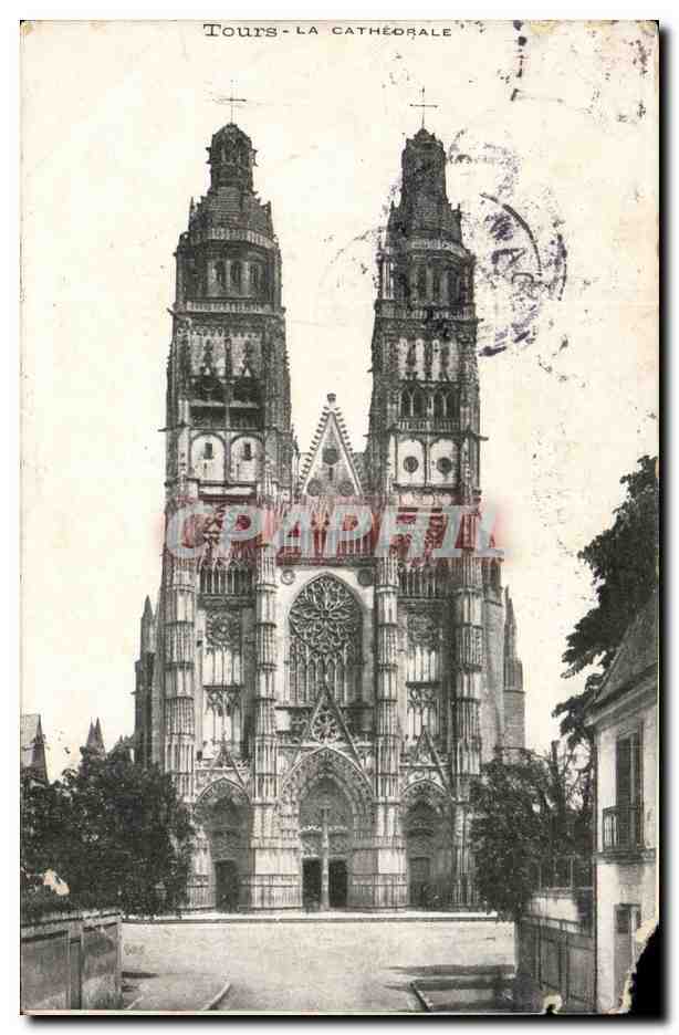Tours - La Cathedrale - CPA 