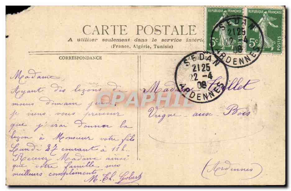 Tours - La Cathedrale - CPA  — Rückseite