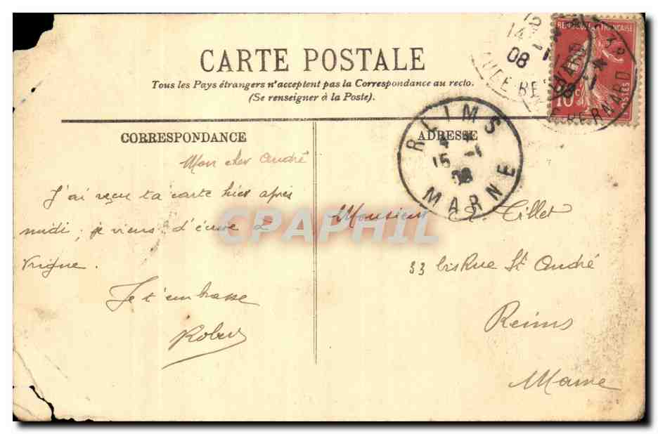 CPA Paris Gare des invalides et pont Alexandre III — Rückseite