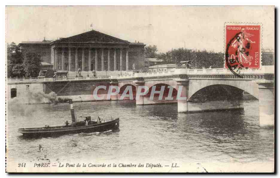 CPA Paris Le pont de la Concorde et la chambre des deputes