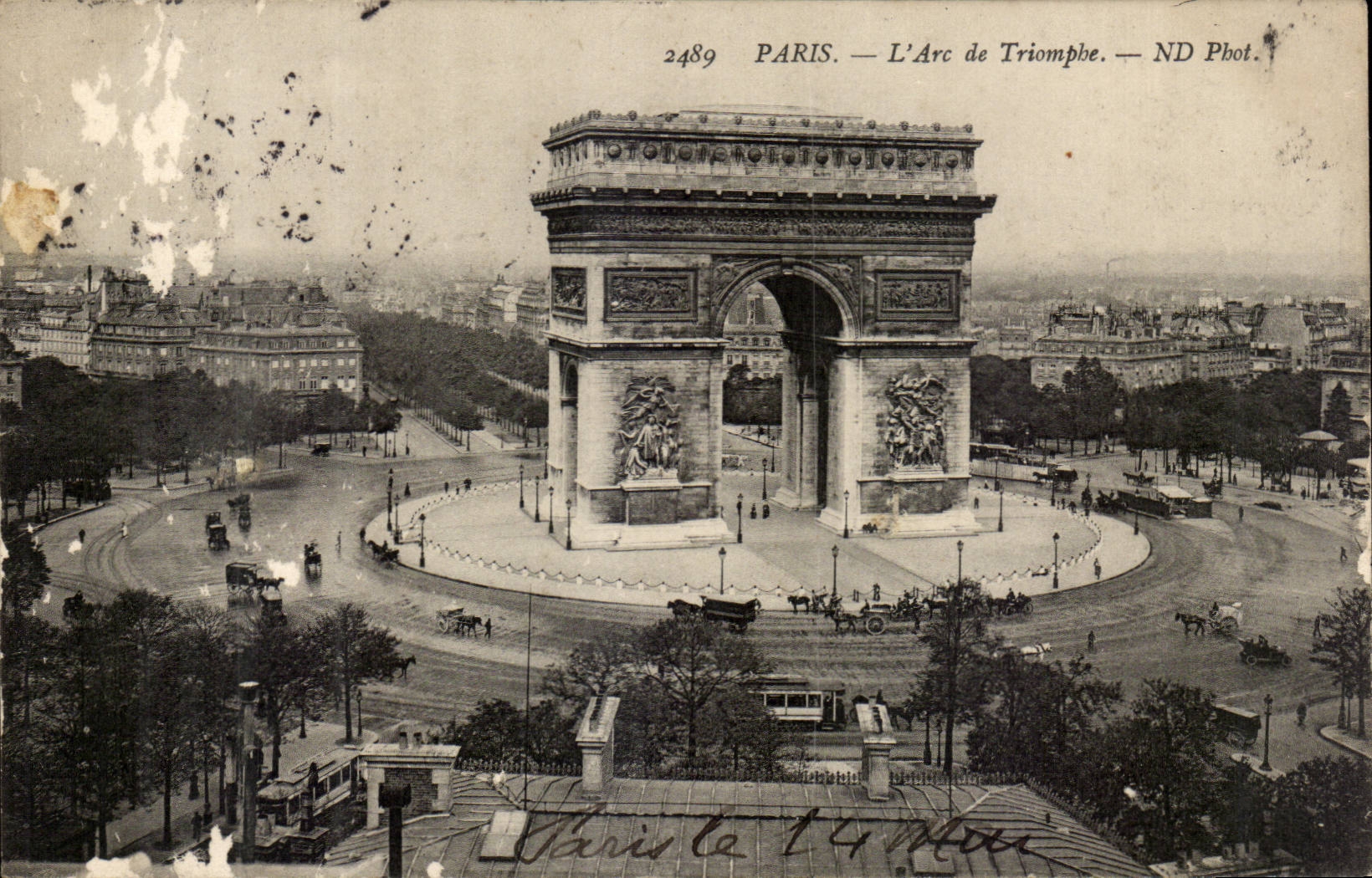 CPA Paris Arc de Triomphe