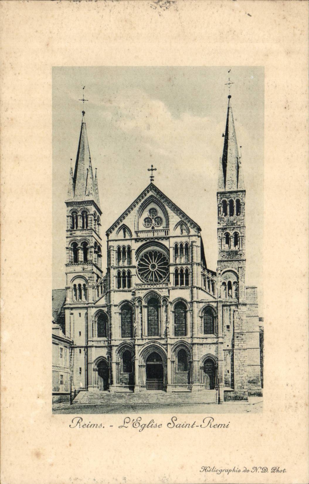 CPA Reims L'eglise Saint Denis