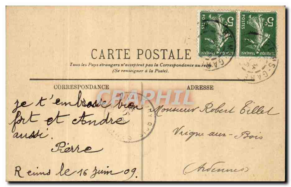 Reims — La Rue de l'Étape — LL. — Rouet d'Erion — Verso