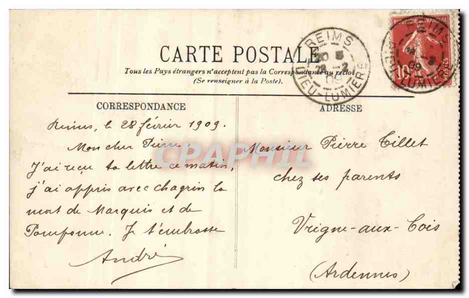 CPA Paris La place de la Concorde et la Seine — Verso