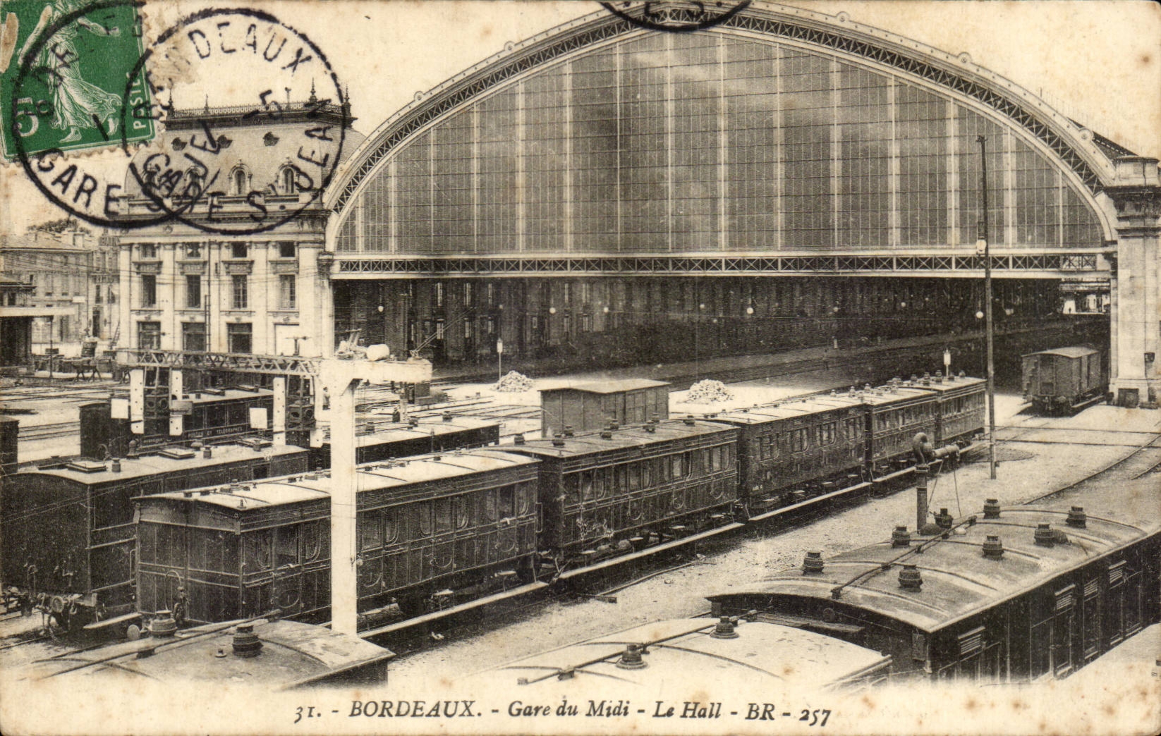 Bordeaux - Gare du Midi - Le Hall - train - CPA 