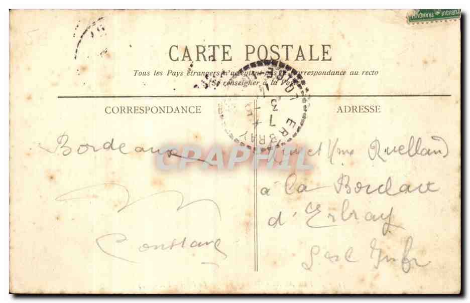 Bordeaux - Gare du Midi - Le Hall - train - CPA  — Verso