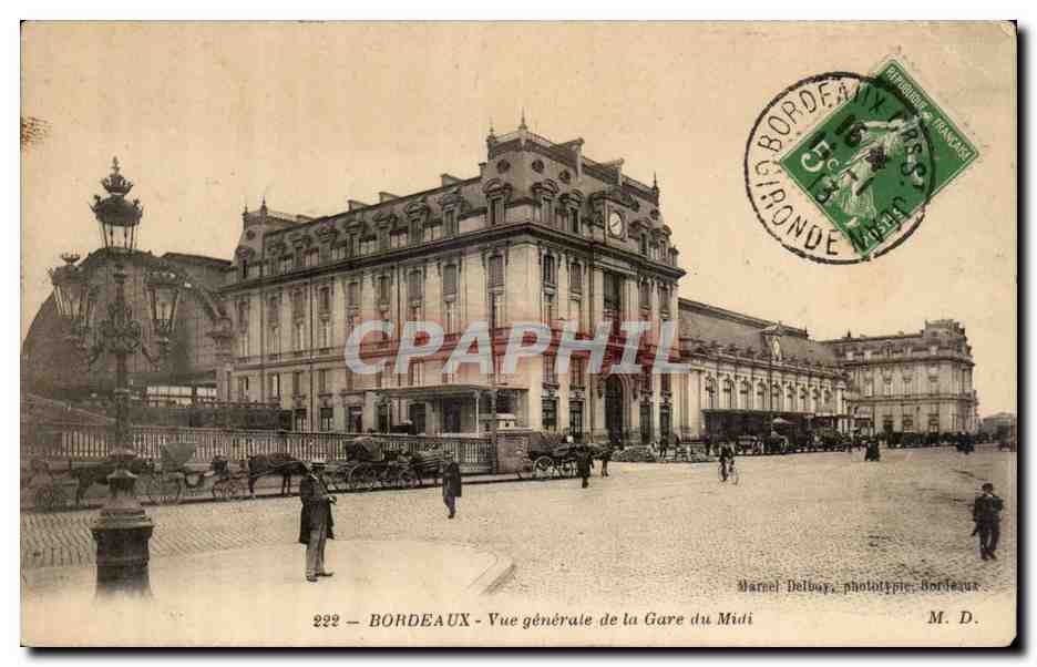 Bordeaux — Vue générale de la Gare du Midi — Marcel Delbouy, phototype, Bordeaux