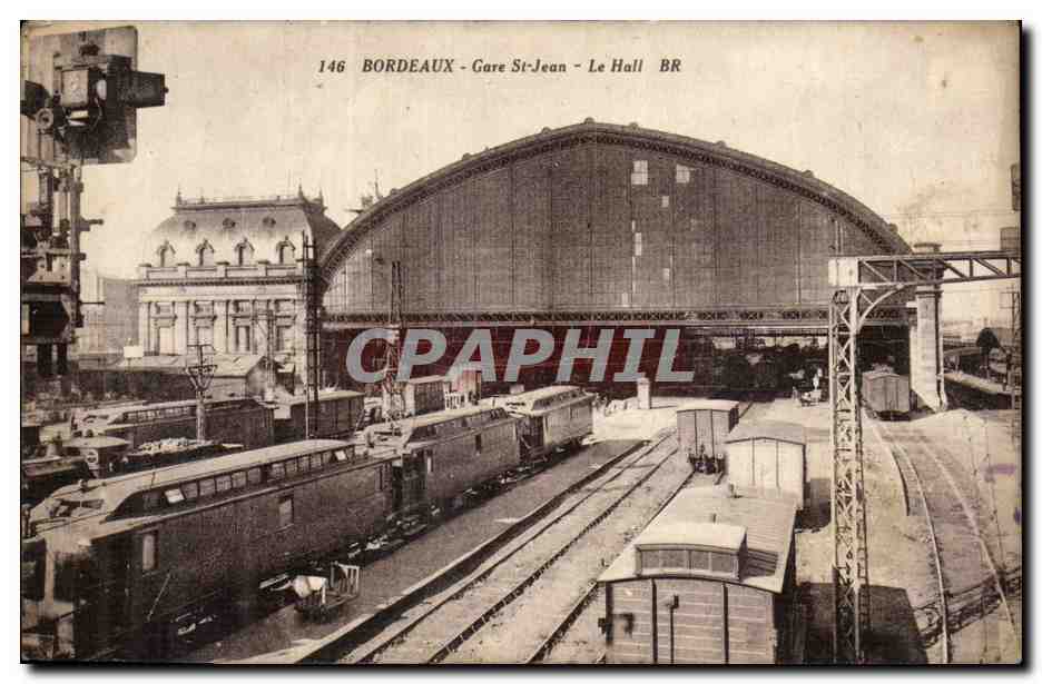 Bordeaux - Estación St-Jean - El Hall BR — Bloc Frères, editores, Bordeaux, n°146