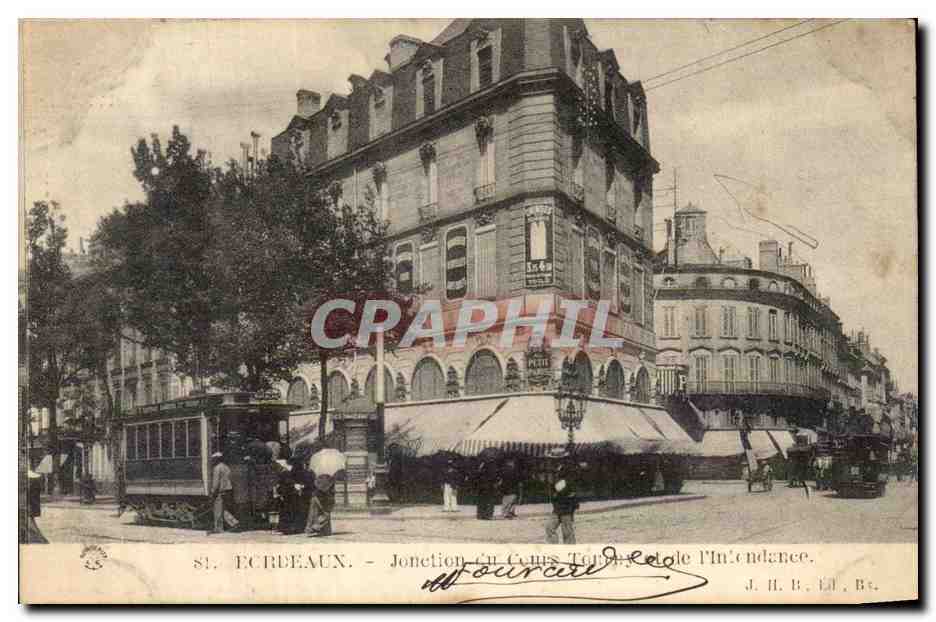 Bordeaux - Jonction l'Indendance - tramway line to hop aboard- train - - CPA 