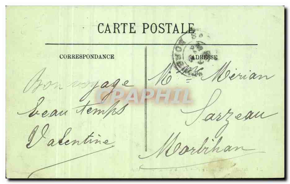 Bordeaux - La Pont du Chemin de fer du Midi - ane -c Donkey Drawn Carriage - CPA  — Verso
