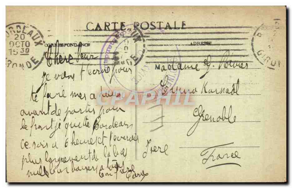 Bordeaux — Hôtel-Restaurant du Printemps — L. Guiller, 83 rue de Pressac — Reverso