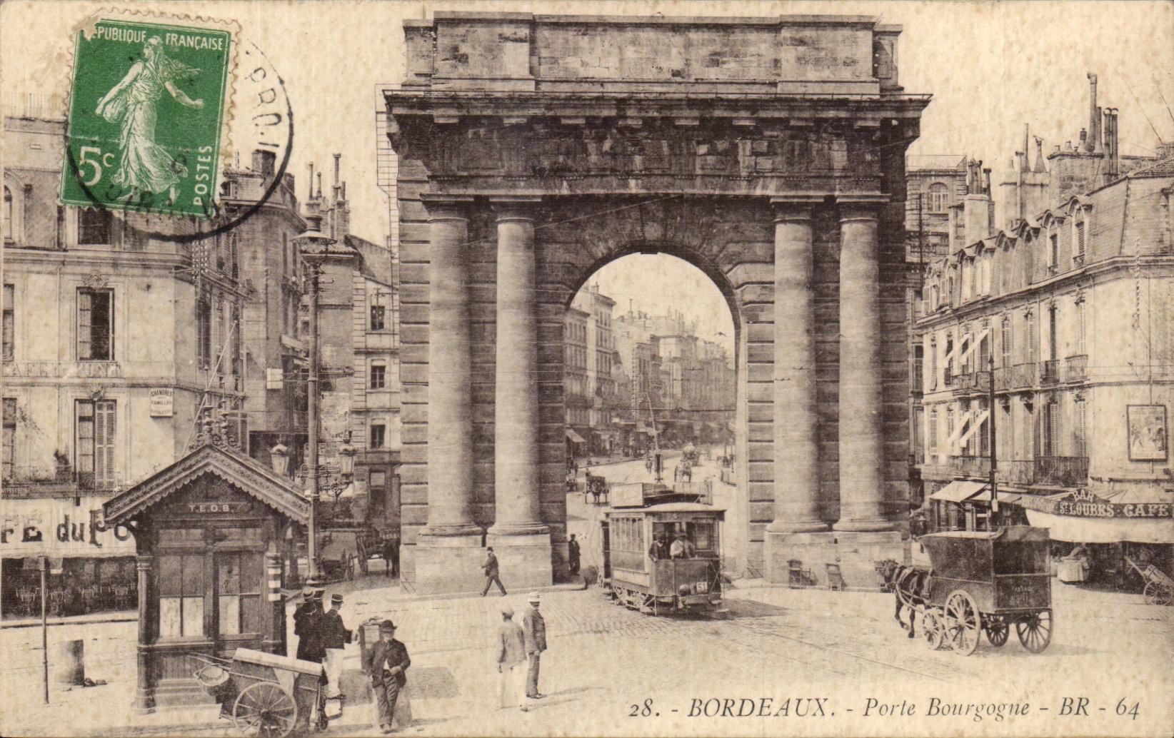 Bordeaux - Porte Bourgogne - tramway - nice collection addition - CPA 