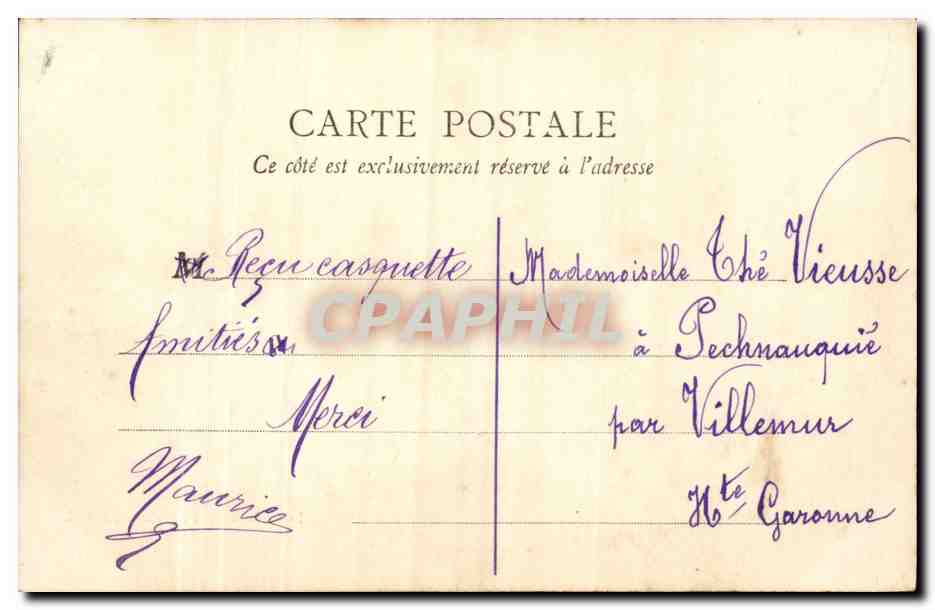 Bordeaux - Hotel de Ville - CPA  — Verso