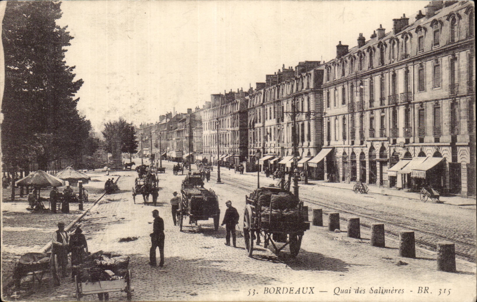 Bordeaux - Quai des Salinieres - interesting upclose view - CPA 