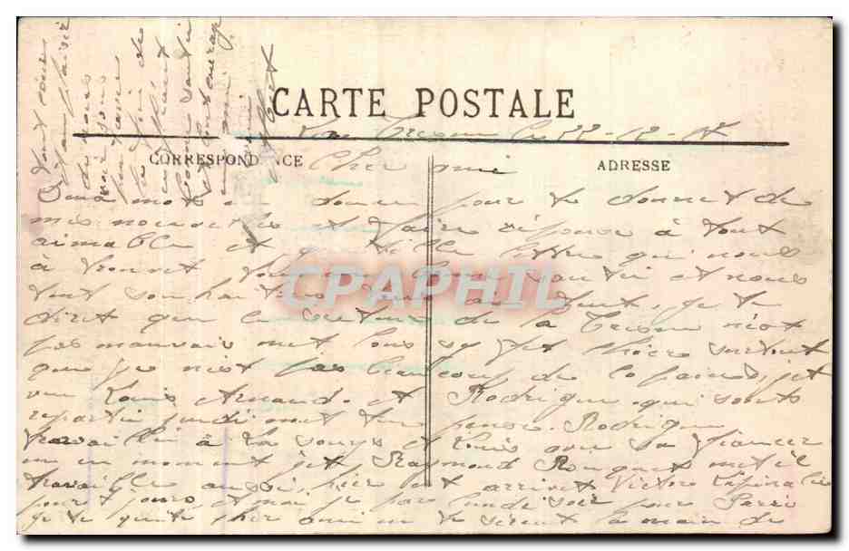 Bordeaux - Quai des Salinieres - interesting upclose view - CPA  — Verso