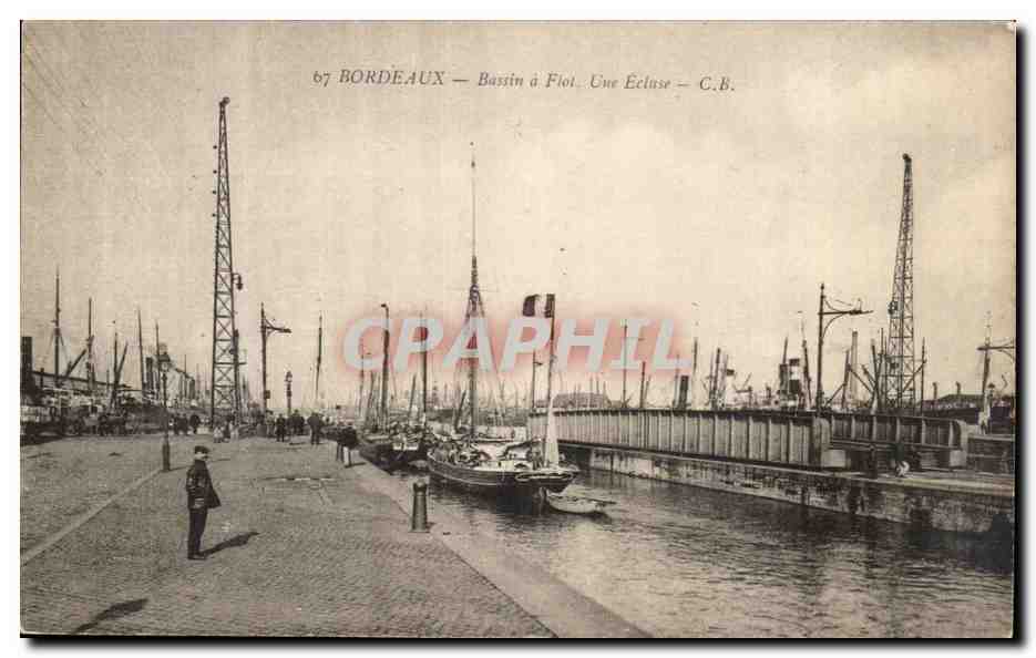 Bordeaux - Bassin a Fiel Une Ecluse - CPA 