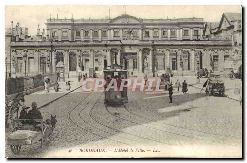 Bordeaux - L'Hotel de Ville - tramway - CPA 