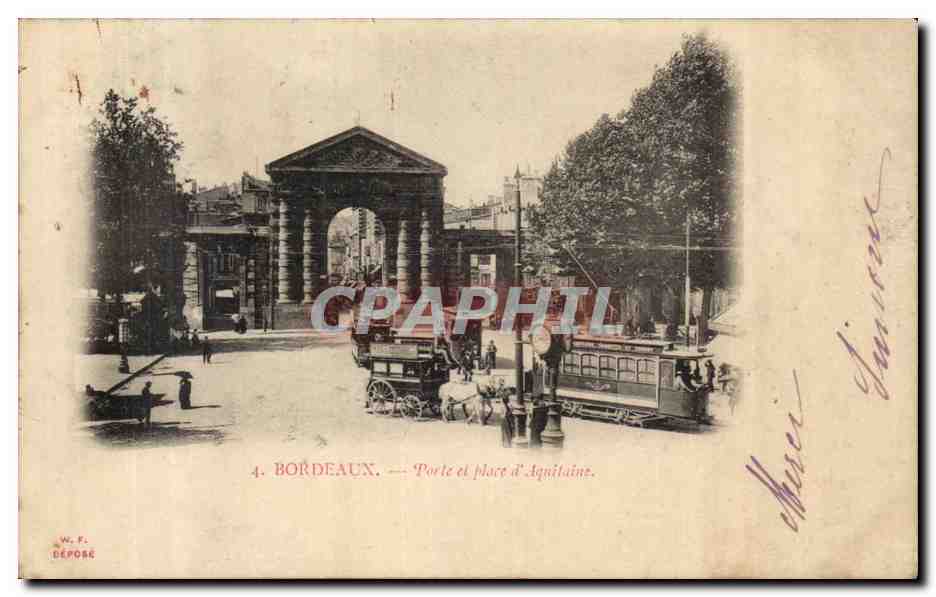 Bordeaux — Porte et place d'Aquitaine — W. F. Dépôré
