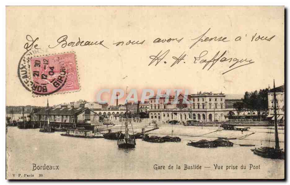 Bordeaux — Gare de la Bastide — Vue prise du Pont
