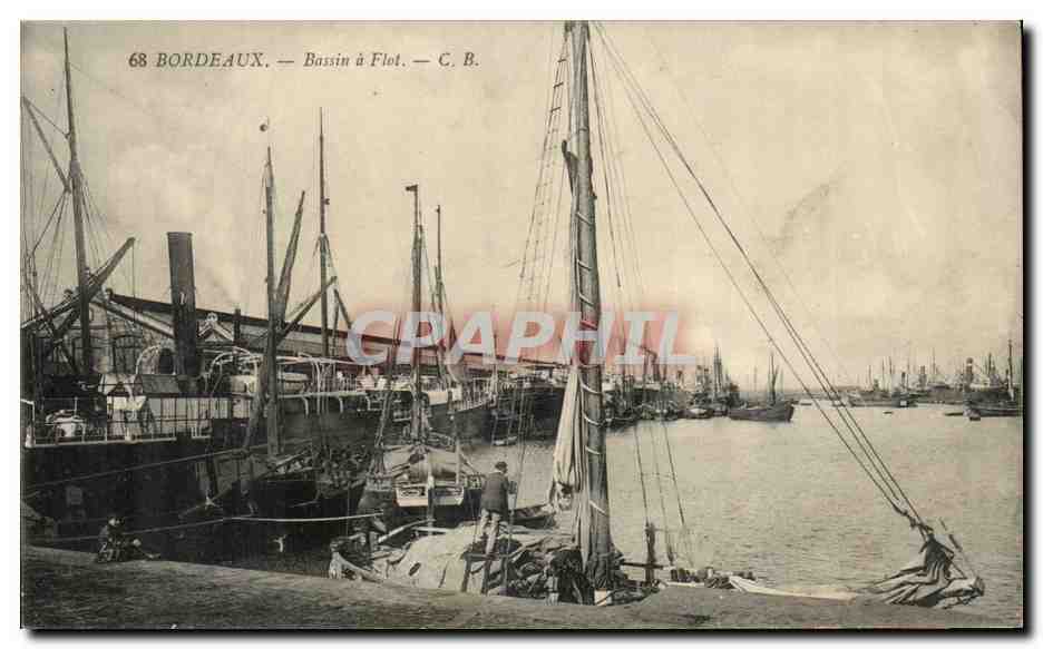 Bordeaux - Bateaux - Bassin a Flot - CPA 